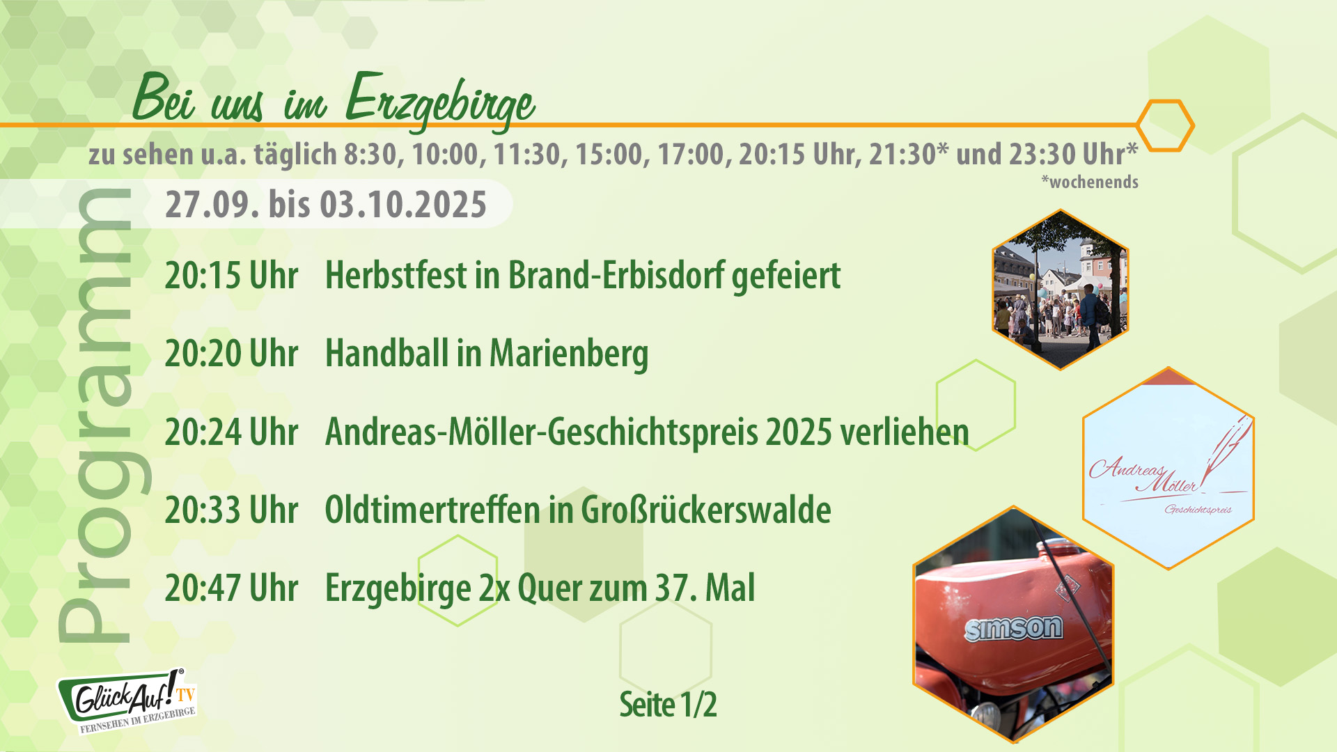 Bei uns im Erzgebirge für die Woche vom 27.09. bis 03.10.2025 Bei uns im Erzgebirge für die Woche vom 27.09. bis 03.10.2025